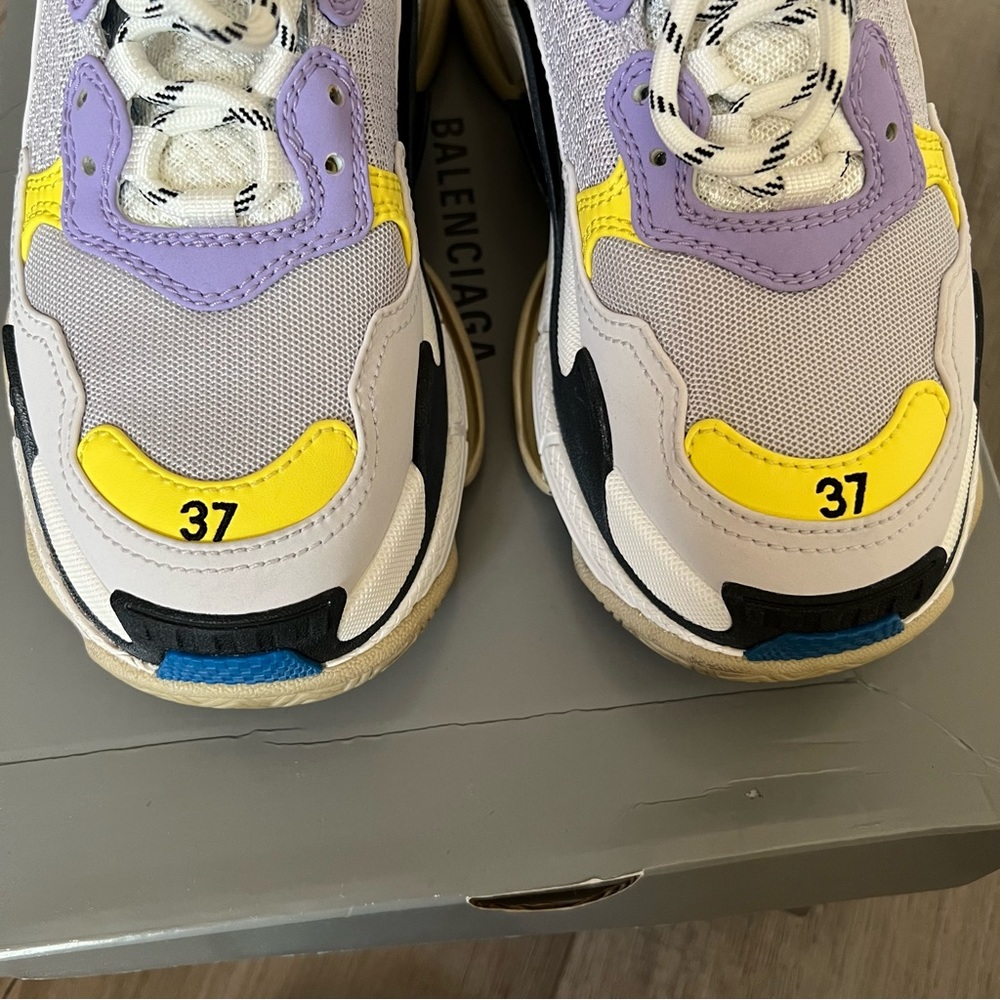 Balenciaga Triple S sneakers 37 US womens 7 gray purple blue - Picture 5 of 10